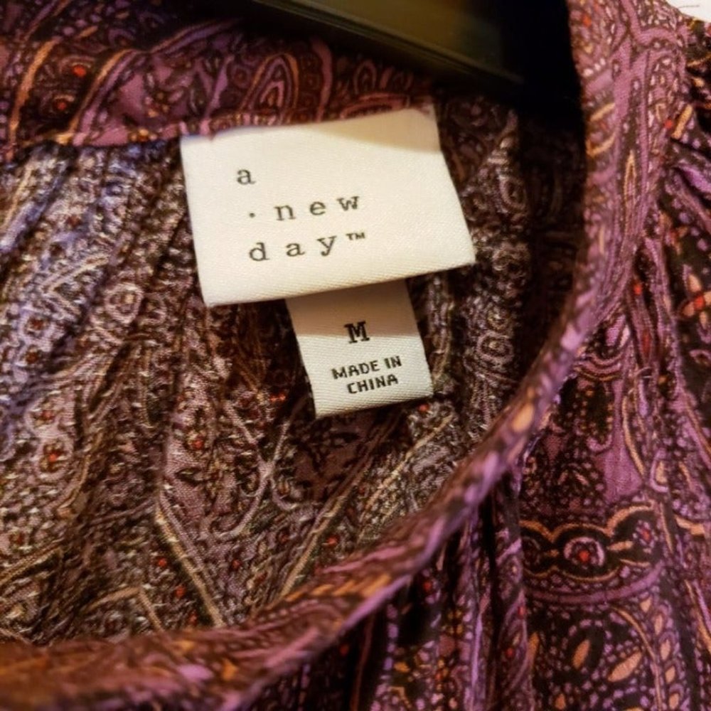Long Sleeve Tiered Dress A New Day - Picture 7 of 9